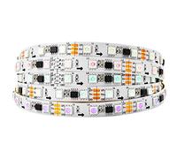 BTF-LIGHTING WS2811 IC=RGB IC Indirizzabile Dream Color Striscia LED 5M 60LED/m 20Pixel/m 300LED 100pixel Non Impermeabile Bianco PCB Flessibile DC12V Effetto Inseguimento per la Decorazione Casa
