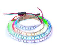BTF-LIGHTING WS2812B ECO RGB Striscia LED 5V 1m 144LED/m(144 Pixel/m) IP30 | 5050SMD Indirizzabile IC RGB WS2812E Fili in lega Strisce Nastro Nastri LED PCB bianco per Progetti fai-da-te (Solo Striscia)