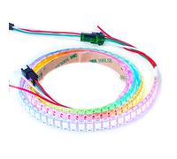 BTF-LIGHTING WS2812B ECO RGB Striscia LED 5V 1m 144LED/m(144 Pixel/m) IP65 | 5050SMD Indirizzabile IC RGB WS2812E Fili in lega Strisce Nastro Nastri LED PCB bianco per Progetti fai-da-te (Solo Striscia)