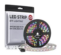 BTF-LIGHTING WS2812B ECO RGB Striscia LED 5V 5m 60LED/m(60 Pixel/m) IP67 | 5050SMD Indirizzabile IC RGB WS2812E Fili in lega Strisce Nastro Nastri LED PCB bianco per Progetti fai-da-te (Solo Striscia)