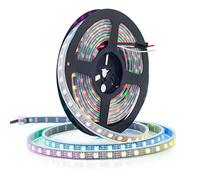 BTF-LIGHTING WS2812B Fili in lega ECO RGB 5050SMD Indirizzabile individualmente 5m 60Pixel/m Flessibile nero PCB Full Color LED Pixel Strip Dream Color IP67 impermeabile Progetti fai da te DC5V