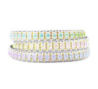BTF-LIGHTING WS2812B RGB 5050SMD Indirizzabile individualmente 1m 144Pixel/m PCB bianco flessibile Full Color LED Pixel Strip Dream Color IP65 Schermo LED impermeabile,solo parete LED DC5V