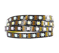 BTF-LIGHTING WS2812B RGB 5050SMD Indirizzabile individualmente 1m 60Pixel/m PCB nero flessibile Full Color LED Pixel Strip Dream Color IP30 Schermo LED non impermeabile,solo parete LED DC5V