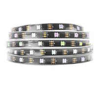 BTF-LIGHTING WS2812B RGB 5050SMD Indirizzabile individualmente 5m 30Pixel/m PCB nero flessibile Full Color LED Pixel Strip Dream Color IP67 Schermo LED impermeabile,solo parete LED DC5V