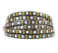 BTF-LIGHTING WS2812B RGB 5050SMD Indirizzabile individualmente 5m 60Pixel/m PCB nero flessibile Full Color LED Pixel Strip Dream Color IP65 Schermo LED impermeabile,solo parete LED DC5V