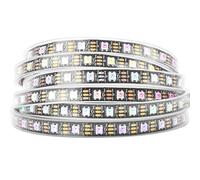 BTF-LIGHTING WS2812B RGB 5050SMD Indirizzabile individualmente 5m 60Pixel/m PCB nero flessibile Full Color LED Pixel Strip Dream Color IP67 Schermo LED impermeabile,solo parete LED DC5V
