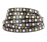 BTF-LIGHTING WS2812B RGB 5050SMD Indirizzabile individualmente 5m 60Pixel/m PCB nero flessibile Full Color LED Pixel Strip Dream Color IP30 Schermo LED non impermeabile,solo parete LED DC5V
