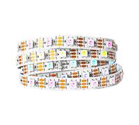 BTF-LIGHTING WS2812E Fili in lega ECO RGB 5050SMD Indirizzabile individualmente 1m 60Pixel PCB bianco flessibile Full Color LED Pixel Strip Dream Color IP30 Non impermeabile progetti fai-da-te DC5V