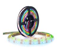 BTF-LIGHTING WS2812E Fili in lega ECO RGB 5050SMD Indirizzabile individualmente 5m 30Pixel/m Flessibile bianco PCB Full Color LED Pixel Strip Dream Color IP65 impermeabile Progetti fai da te DC5V