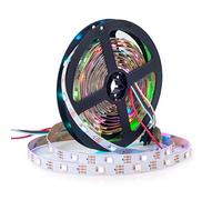 BTF-LIGHTING WS2812E Fili in lega ECO RGB 5050SMD Indirizzabile individualmente 5m 30Pixel/m Flessibile bianco PCB Full Color LED Pixel Strip Dream Color IP30 Non impermeabile Progetti fai da te DC5V