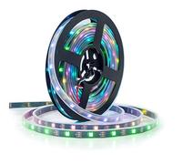BTF-LIGHTING WS2812E Fili in lega ECO RGB 5050SMD Indirizzabile individualmente 5m 30Pixel/m Flessibile nero PCB Full Color LED Pixel Strip Dream Color IP67 impermeabile Progetti fai da te DC5V
