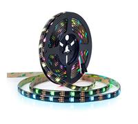 BTF-LIGHTING WS2812E Fili in lega ECO RGB 5050SMD Indirizzabile individualmente 5m 30Pixel/m Flessibile nero PCB Full Color LED Pixel Strip Dream Color IP65 impermeabile Progetti fai da te DC5V