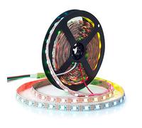 BTF-LIGHTING WS2812E Fili in lega ECO RGB 5050SMD Indirizzabile individualmente 5m 60Pixel/m Flessibile bianco PCB Full Color LED Pixel Strip Dream Color IP30 Non impermeabile Progetti fai da te DC5V