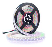 BTF-LIGHTING WS2812E Fili in lega ECO RGB 5050SMD Indirizzabile individualmente 5m 60Pixel/m Flessibile bianco PCB Full Color LED Pixel Strip Dream Color IP67 impermeabile Progetti fai da te DC5V