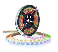 BTF-LIGHTING WS2812E Fili in lega ECO RGB 5050SMD Indirizzabile individualmente 5m 60Pixel/m Flessibile bianco PCB Full Color LED Pixel Strip Dream Color IP65 impermeabile Progetti fai da te DC5V