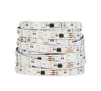 BTF-LIGHTING WS2814 IC RGBW RGB + bianco caldo (simile WS2812B) Indirizzabile 5M 60LED/m 10Pixels/m 300LED 50pixel Flessibile 4 colori in 1 striscia LED di colore da sogno IP30 bianco PCB DC24V