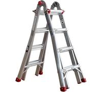 BTF Scala Telescopica in Alluminio PRO Pieghevole | Allungabile a 4,0 m e Forbici | 4x4 Gradini | Retrattile per Soffitto e Soppalco | Certificata EN131 per Sicurezza e Stabilità, Professionale