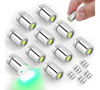 BTFO 10pz Luci LED Miniatura, Mini Piccolo Luci con Batteria Inclusa Micro Faretto Elettrico per Fai Da Te Lanterne di Carta Accessori per la Casa delle Bambole (Verde)