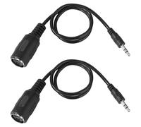 BTFO 2 Pezzi Adattatore MIDI Tipo-A a 3,5mm, 35,5cm Cavo Breakout MIDI Femmina a TRS 3,5mm Maschio Convertitore Audio per Tastiere Synth & DAW