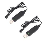 BTFO 2 Pezzi Caricabatterie per Pistola Sparabolle, Cavo USB SM-2P da 3,7V con Spia Luminosa, Compatibile con Bazooka Pistola Sparabolle e Bunch O Bubbles