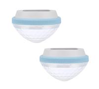 BTFO 2 Pezzi Luci Solari Galleggianti per Piscina, Impermeabili Cambio Colore Multiplo LED Luci Solari per Piscina Decorazione for Giardino Stagno Fontana Matrimonio Festa