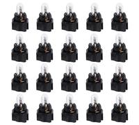 BTFO 20pz Kit di Lampadine Alogene T5 Cruscotto, Luci Cruscotto 12V e 1,5W per Interni Auto Compatibili con Basi T5 Lampadine Ricambio Universali per Pannelli Indicatori Automobilistici