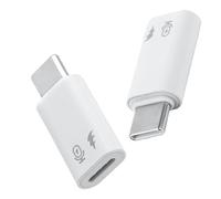 BTFO 2pz Adattatore Femmina a USB-C Maschio, Microfono Scheda Audio OTG Adattatore Ricarica Compatibile con iPhone 17 16 15 iPad Non per Riproduzione Musicale Chiamate Controlli In-Line