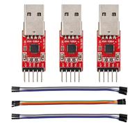 BTFO 3pz Moduli Adattatori Seriali da USB a TTL, Convertitore USB 2.0 UART con Uscita 3.3V/5V STC Scheda di Download Compatibile con Cavi Jumper per Progetti Fai Da Te Arduino ESP8266 STM32
