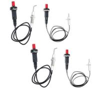 BTFO 4pz Kit di Accenditore Piezoelettrico a Pulsante per Propano, con Elettrodo Ceramico e Filo Lungo Accenditore Piezoelettrico per Forno Camino Grill a Gas Stufa