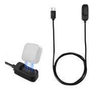 BTFO Dock di ricarica per Mic Mini 2/Mic 3 con cavo di tipo C integrato | Base di ricarica rapida con porta di tipo C, supporto da tavolo compatto per trasmettitore microfono, ideale per casa