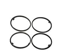 BTFWM 4 Pezzi, for Ford, Focus 2 2005-2013, Aria condizionata ABS Finiture cromate Decorazione Uscita Cerchio Anello Accessori Auto Decorazioni per Prese d'Aria per Auto(Carbon Fiber)