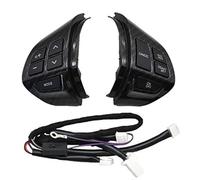 BTFWM Interruttore di controllo del volante multifunzione per auto, per Mitsubishi Asx 2007-2012, per pulsante interruttore Cruise per Outlander Kit pulsanti al volante(BLACK ASX carbon fibre)