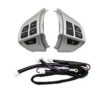 BTFWM Interruttore di controllo del volante multifunzione per auto, per Mitsubishi Asx 2007-2012, per pulsante interruttore Cruise per Outlander Kit pulsanti al volante(BLACK ASX silvery)