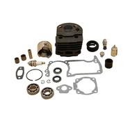 BTFWM Kit guarnizione cuscinetto cilindro pistone manovella NIKASIL da 46 mm, for Husqvarna, 51 55 55, for Rancher, parti motosega con valvola di decompressione Ricambi per macchine da giardino