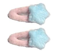 Btgghytr 1 paio di fermagli per capelli a forma di stella in peluche per fotografia per donne e ragazze sguardo frangia scattare foto clip per lo styling dei capelli per donne e ragazze