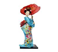 Btgghytr Bambola classica in stile giapponese con kimono ornato e basi forti, decorazione per la casa del tè, statua di cortigiana in ABS per esposizione