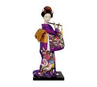Btgghytr Bambola classica in stile giapponese con kimono ornato e basi forti, decorazione per la casa del tè, statua di cortigiana in ABS per esposizione
