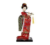 Btgghytr Bambola classica in stile giapponese con kimono ornato e basi forti, decorazione per la casa del tè, statua di cortigiana in ABS per esposizione