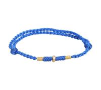 Btgghytr Braccialetto intrecciato a mano rosso per coppie e amici, con perline dorate, regolabile, braccialetto portafortuna