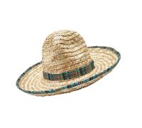 Btgghytr Cappello da sole Sombrero etnico messicano con tesa larga cappello panama di paglia per eventi all'aperto viaggi essenziale per l'uso quotidiano, M-Cappello di paglia blu, 5658cm