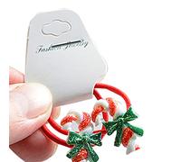 Btgghytr Elastici per coda di cavallo, 1 pezzo, scrunchies per capelli, a forma di alce, a forma di Babbo Natale, accessori per capelli per tutti i giorni