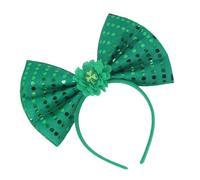 Btgghytr Fascia per capelli da donna e ragazza da folletto irlandese per feste in costume con trifoglio glitterato per karaoke oggetti di scena fotografici per feste Blingbling cerchietto per capelli