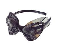 Btgghytr Fascia per capelli da donna e ragazza, in rete, con fiocco, per abito da sera, per feste in maschera, decorazione per capelli, accessorio per capelli carino