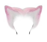 Btgghytr Fascia per capelli per donne e ragazze adulte adolescenti carino cosplay gattino a forma di orecchio fascia per capelli in peluche cerchio trucco trasmissione dal vivo festa di Halloween