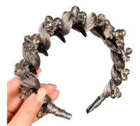Btgghytr Fascia per capelli per donne e ragazze, alla moda, con teschio alto, dentata, antiscivolo, graziosa fascia per capelli
