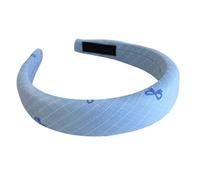 Btgghytr Fascia per capelli per donne e ragazze, con fiocco blu, in morbida spugna, accessorio per capelli per donne, adolescenti, ragazze, elegante e dolce