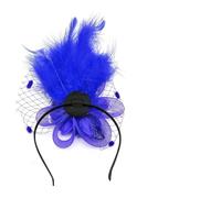 Btgghytr Fascia per capelli per donne e ragazze, con piuma, per cocktail, elegante copricapo con fiori, accessorio per capelli ruggente anni '20