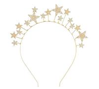 Btgghytr Fascia per capelli per donne e ragazze con strass brillanti a forma di stella, fascia per capelli da sposa, diademi per spettacoli di nozze, accessori per capelli carino