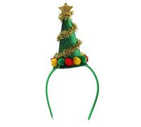 Btgghytr Fascia per capelli per donne e ragazze, grazioso copricapo con albero di Natale glitterato per ragazze cappello a forma di cartone animato cerchietto carino accessori per capelli