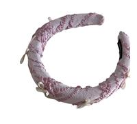 Btgghytr Fascia per capelli per donne e ragazze in pizzo con fiocco elastico per donne InsStyle nastro Bowknot Hairhoop ragazza dolce clip per capelli festa decorazione per capelli carino fascia per